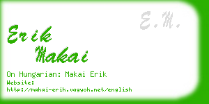 erik makai business card